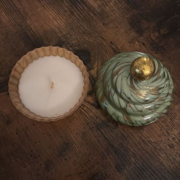 Anthropology Cupcake Gourmand Ginger Cookie Glass Candle / New No Box - Picture 6 of 9